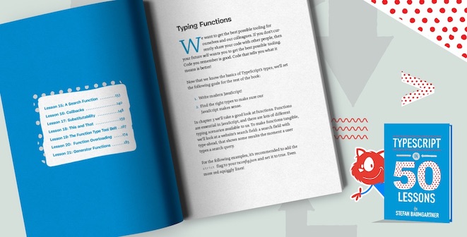 TypeScript in 50 lessons book book cover